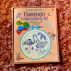 Usborne craft kit Flamingo embroidery kit